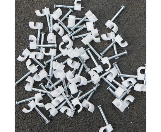 Круглый крепеж кабеля REXANT 3 мм, белый 50шт. 07-4003 – изображение 2