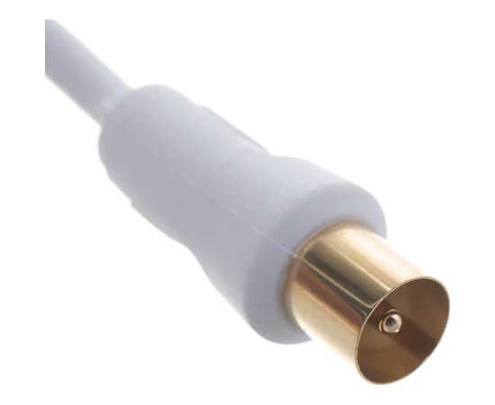 Шнур REXANT ТВ гнездо - ТВ штекер, длина 1,5 метра, белый 18-0002 – изображение 4