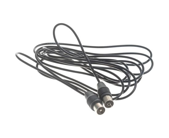 Кабель REXANT ВЧ ТВ гнездо - ТВ штекер, длина 3 метра, чeрный 17-5013 – изображение 2