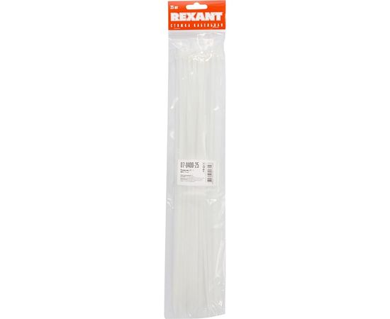 Хомут REXANT nylon 400x4.8 мм 25 шт белый 07-0400-25 – изображение 3