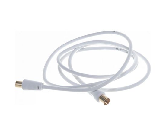 Шнур REXANT ТВ гнездо - ТВ штекер, длина 1,5 метра, белый 18-0002 – изображение 2