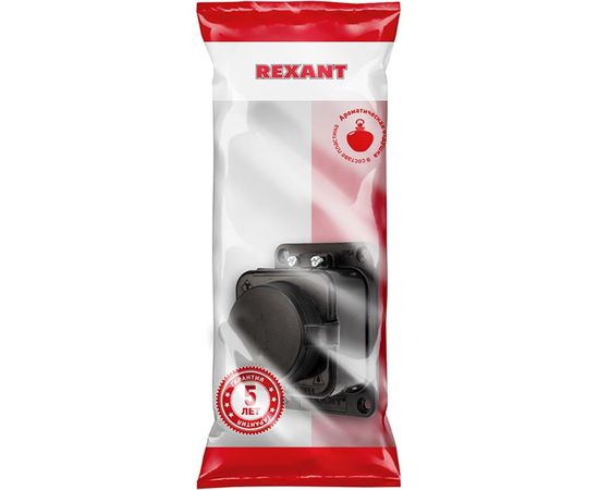 Штепсельная влагозащищенная розетка REXANT с/з,16 А, IP54 каучук 111-111 – изображение 2