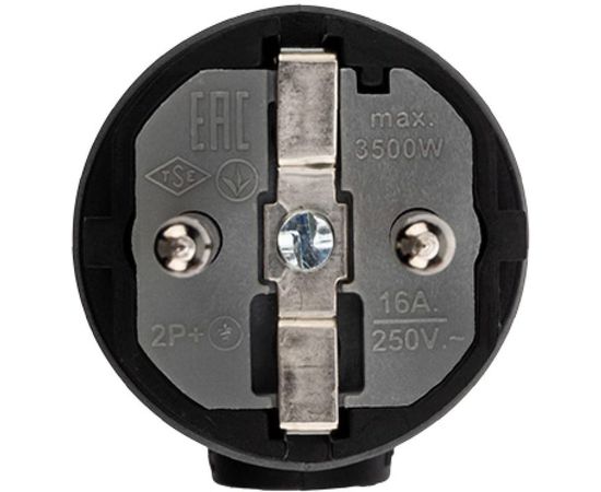 Угловая влагозащищенная вилка REXANT с/з, 16 А, IP44 каучук 111-003 – изображение 2