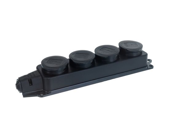 Однофазная 4-х местная колодка с заглушками, каучук UNIVersal 1029 