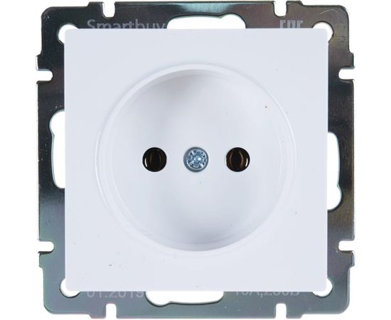 Розетка Smartbuy без заземления 10А белая Нептун SBE-05w-16-S1-N 