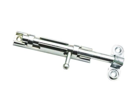 Накладная задвижка Tech-Krep ЗТ 3 90х15 круглый ригель D9мм, L110мм оцинкованная 145108 