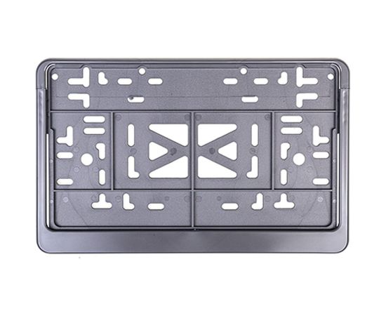 Рамка для номера SKYWAY пластмасса, 290х170 мм, ГОСТ, с защелкой, серая, без надписи, 1 шт. S04102010 