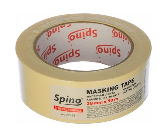Малярная лента SPINO белая 60oC 38мм x 50м 62438 