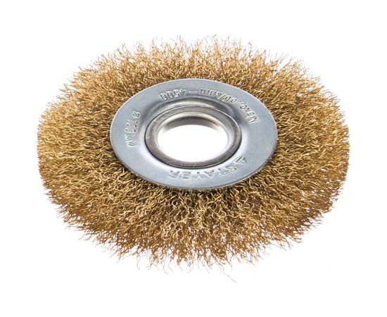 Щетка дисковая PROFESSIONAL (100х22 мм; витая стальная латунированная проволока; 0.3 мм) для УШМ STAYER 35122-100 