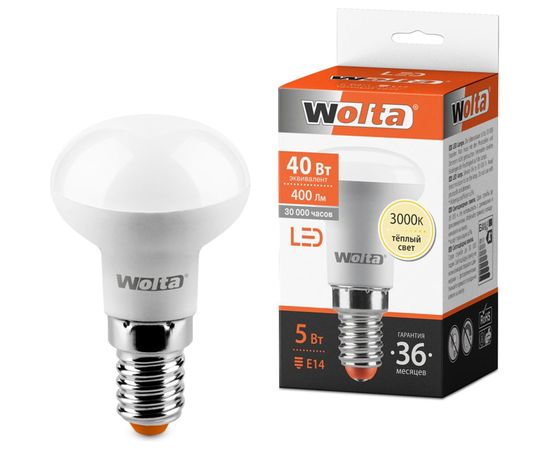 Лампа LED Wolta 3000K 25Y39R5E14 