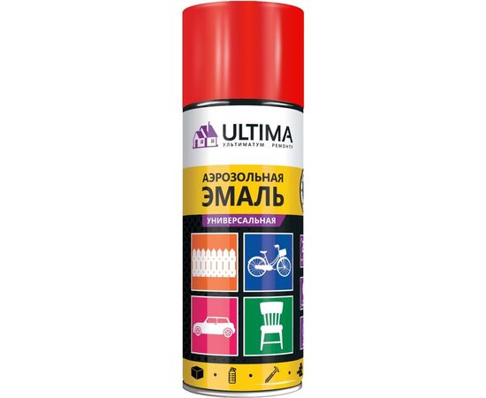 Аэрозольная флуоресцентная краска Ultima красная, 520 мл ULT102 