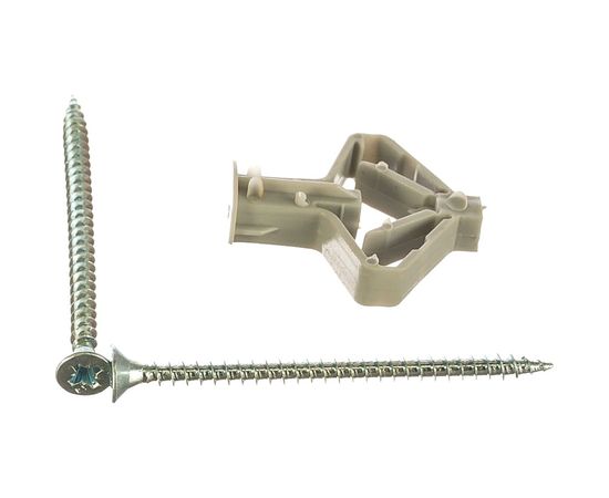 Дюбель бабочка для гипсокартона Tech-Krep 10х50 с саморезом 4х60 4 шт- пакет 126703 