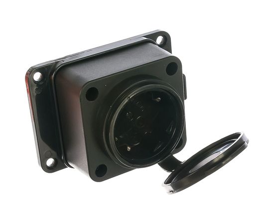 Настенная однофазная каучуковая розетка с заглушкой UNIVersal 602229 