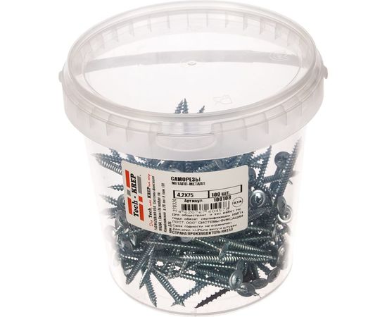 Саморез Tech-Krep ШСММ 4,2х75 100 шт, ведро 100108 