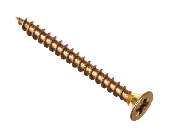 Универсальный саморез Tech-Krep 60х6,0 мм 100 шт желтый, коробка с окном 102271 – изображение 3