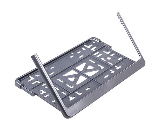 Рамка для номера SKYWAY пластмасса, 290х170 мм, ГОСТ, с защелкой, серая, без надписи, 1 шт. S04102010 – изображение 3