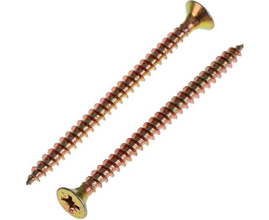 Универсальный саморез Tech-Krep 70х5,0 мм 100 шт желтый, коробка с окном 102265 – изображение 3