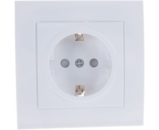 Розетка UNIVersal Бриллиант с/з з/ш белая 7947632 – изображение 4