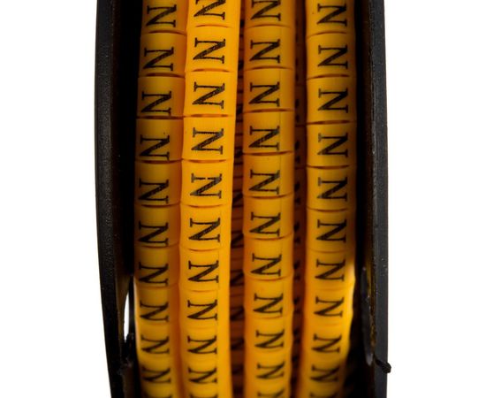 Кабель-маркер STEKKER N для провода сеч.1,5мм, желтый, CBMR15-N 39095 – изображение 2