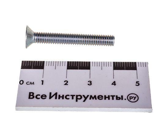 Винт DIN 965 с потайной головкой, оцинкованный М6х40, 40шт - коробка Tech-Krep 105243 – изображение 2