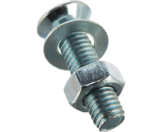 Винт Tech-Krep DIN965 с потайной головкой, оцинкованный M5х20 + гайка + шайба 12 шт - пакет Tec 114062 – изображение 4