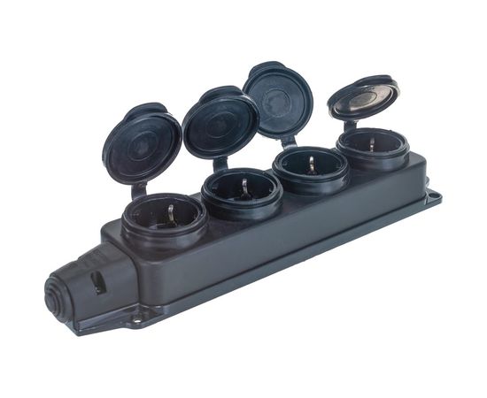 Однофазная 4-х местная колодка с заглушками, каучук UNIVersal 1029 – изображение 2