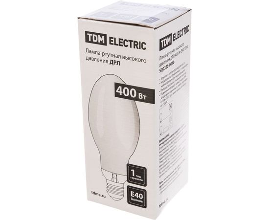 Ртутная лампа высокого давления TDM ДРЛ 400 Вт Е40 SQ0325-0010 – изображение 2