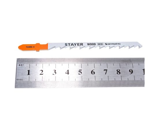 Полотна по дереву, ДВП, ДСП (2 шт; 75х4 мм; HCS; Т-хвост.; Т244D) для электролобзика Stayer 15986-4_z02 – изображение 3