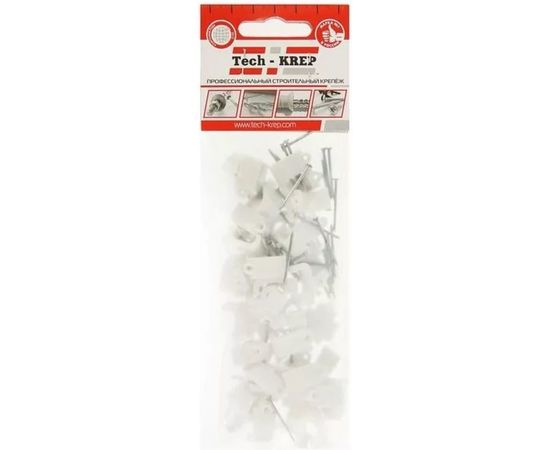 Скоба для кабеля, плоская Б 5мм, 50шт - пакет Tech-Krep 103655 – изображение 2