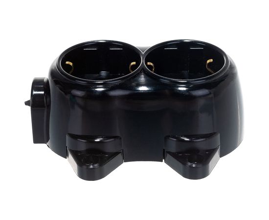 Двухместная розетка SVET РА16-5220 черная серия ретро SV0302-0022 – изображение 2