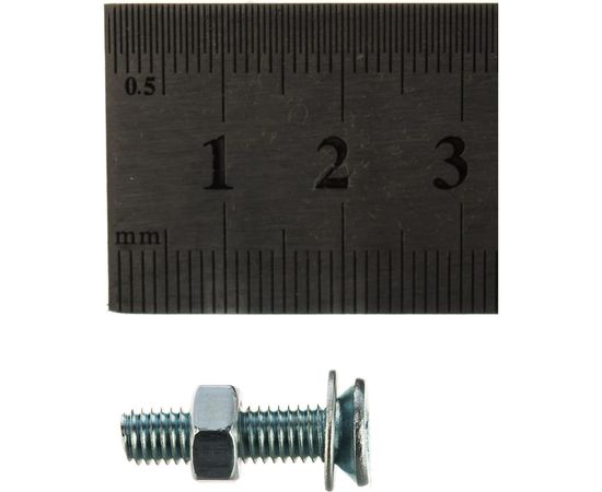 Винт Tech-Krep DIN965 с потайной головкой, оцинкованный M5х20 + гайка + шайба 12 шт - пакет Tec 114062 – изображение 3