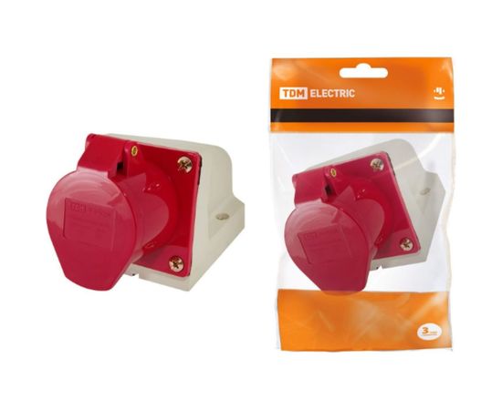 Стационарная розетка 114 TDM 3Р+РЕ 16А 380В IP44 SQ0602-0002 – изображение 2