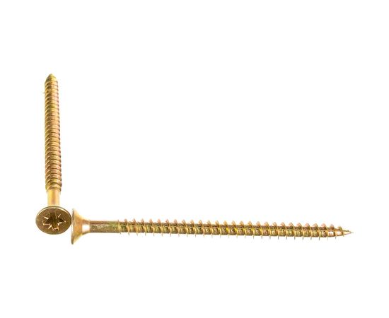 Шуруп Качественный КРЕПЕЖ желтый цинк 6,0x90, 30 шт. 0300529 КЧ 