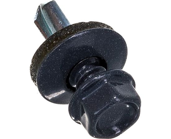 Кровельный саморез Качественный КРЕПЕЖ серый графит RAL 7024, 5.5х19 мм, 200 шт 1000703 КЧ 