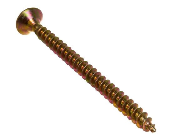 Шуруп Качественный КРЕПЕЖ желтый цинк 6,0x80, 30 шт. 0300527 КЧ 