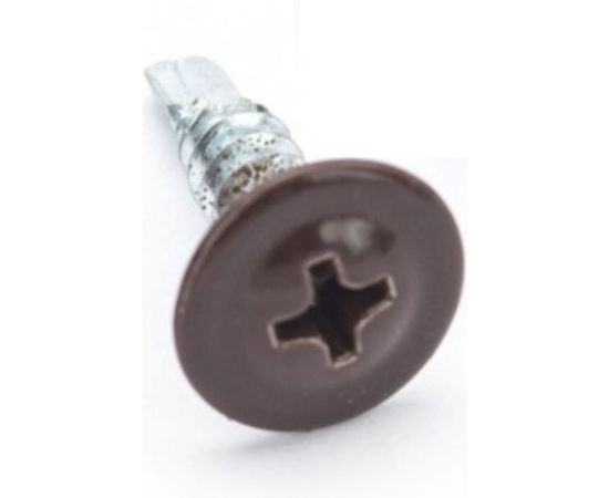 Саморезы с пресс-шайбой Госкреп 4.2х19 мм, коричневые, RAL8017, 30 шт. 1-0017360 