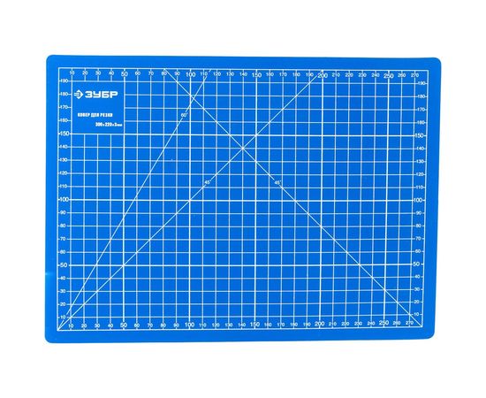 Непрорезаемый коврик Зубр Эксперт 3 мм цвет синий 300x220 мм 09903 