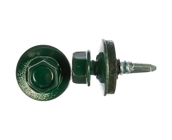 Кровельный саморез Госкреп 5,5х19 RAL 6005 зеленый мох 10 шт., подвес 2-0019970 