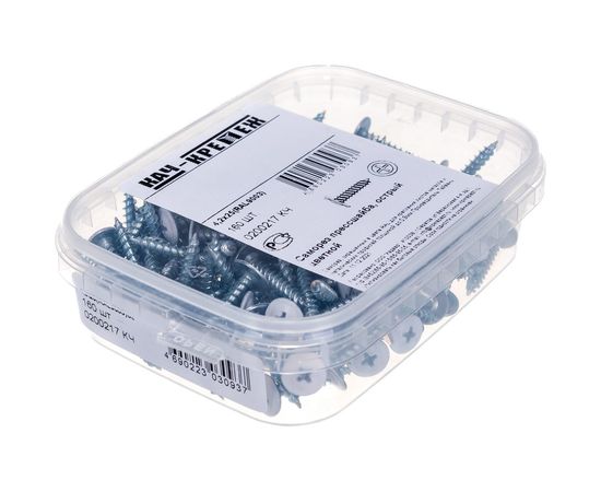 Прессшайба Качественный КРЕПЕЖ 4.2х25 мм, белая RAL 9003, острый, 160 шт 0200217 КЧ 