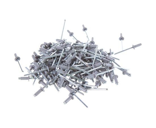 Заклёпка вытяжная серая (150 шт; 4х10 мм; RAL 7004150) Качественный КРЕПЕЖ 0200529 КЧ 