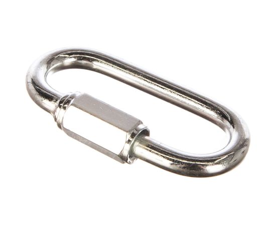 Карабин ЗУБР винтовой с муфтой, 5мм, 1 шт, оцинкованный, 304536-05 