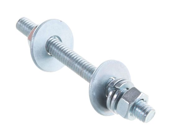 Шпилька DIN976 М6x60 ЕВРОПАРТНЕР в комплекте гайки DIN934 шайбы DIN 9021 и DIN127 Zn 2 шт. 12 0602 1 – изображение 4