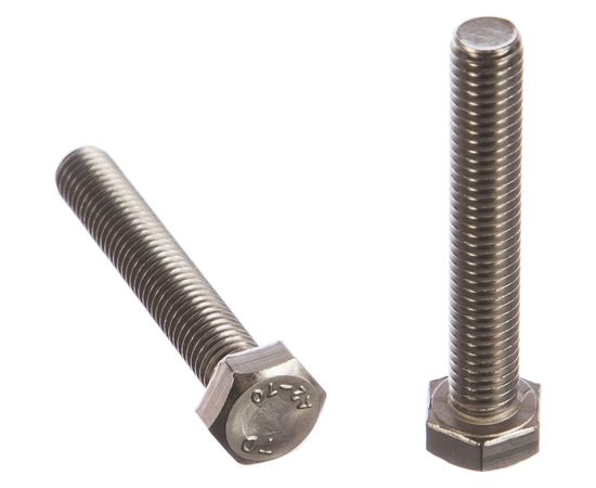 Болт с шестигранной головкой, с полной резьбой ЕВРОПАРТНЕР DIN 933 нержав. сталь, 8х50 мм, 2 шт. G2 3328 1 – изображение 3