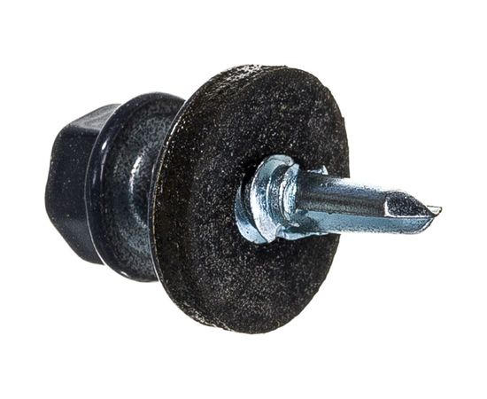 Кровельный саморез Качественный КРЕПЕЖ серый графит RAL 7024, 5.5х19 мм, 200 шт 1000703 КЧ – изображение 3