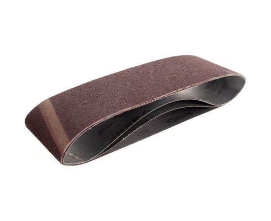 Лента шлифовальная "МАСТЕР" 3 шт. (75х533 мм; P80) для ЛШМ Зубр 35542-080 – изображение 2