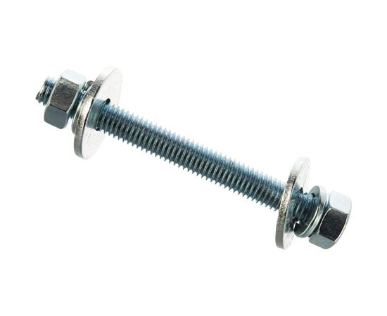 Шпилька DIN976 М8x80 ЕВРОПАРТНЕР в комплекте гайки DIN934 шайбы DIN 9021 и DIN127 Zn 2 шт. 12 0610 2 – изображение 2