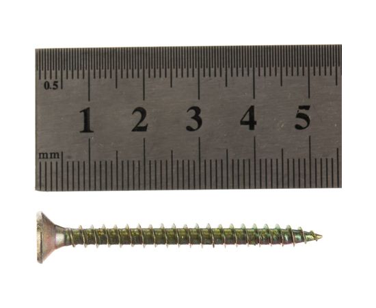 Шуруп Качественный КРЕПЕЖ желтый цинк 4,5x50, 130 шт. 0300487 КЧ – изображение 2