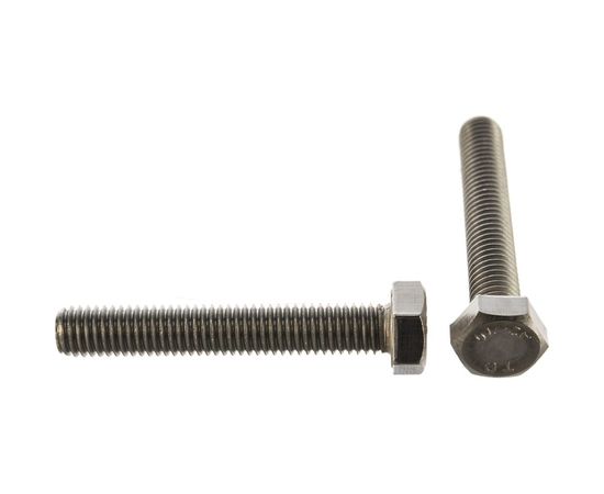 Болт с шестигранной головкой, с полной резьбой ЕВРОПАРТНЕР DIN 933 нержав. сталь, 8х50 мм, 2 шт. G2 3328 1 – изображение 2