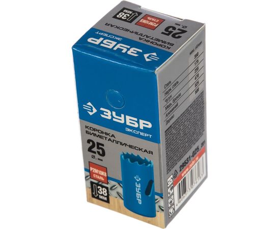 Коронка ЭКСПЕРТ биметаллическая (25 мм) Зубр 29531-025_z01 – изображение 2