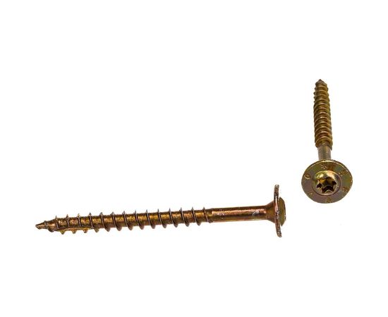 Универсальный саморез ГОСКРЕП конструкц. 6,0 x 70 желт.,пресс, шайба TX30 10 шт 14-0016770 – изображение 4